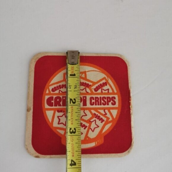 Vintage Crispi Crisps Drink Coaster Crispi Globe Trotters British Pub Barware - Picture 3 of 3